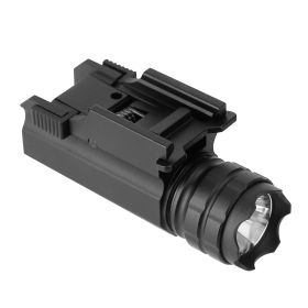 Tactical Pistol LED Flashlight Compact Weapon Rail Mount Flashlight Water-resistant LED Gun Lamp For Hunting Camping Outdoor Activities