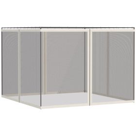 Replacement Mesh Netting for 10 x 13 Gazebo Canopy Tents Zippered White