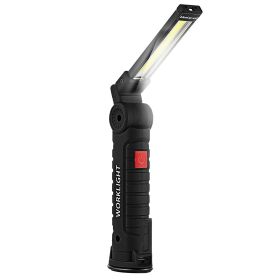 Rechargeable COB LED Slim Work Lights Folding Magnetic Flashlight Torch Lamp (Option: Small)