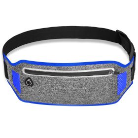 Running Belt Bag Sports Waist Pack Waterproof Adjustable Running Waist Pouch Ultra Slim (Option: Blue)