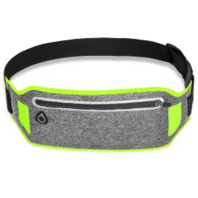 Running Belt Bag Sports Waist Pack Waterproof Adjustable Running Waist Pouch Ultra Slim (Option: Green)