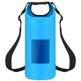 Floating Waterproof Dry Bag Floating Dry Sacks with Observable Window 5L Roll Top Lightweight Dry Storage Bag for Kayaking Rafting Boating Swimming Ca (Option: 5L_Blue)