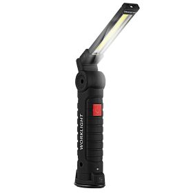 Rechargeable COB LED Slim Work Lights Folding Magnetic Flashlight Torch Lamp (Option: Big)