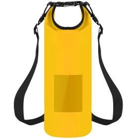 Floating Waterproof Dry Bag Floating Dry Sacks with Observable Window 10L Roll Top Lightweight Dry Storage Bag for Kayaking Rafting Boating Swimming C (Option: 10L_Yellow)
