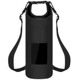 Floating Waterproof Dry Bag Floating Dry Sacks with Observable Window 10L Roll Top Lightweight Dry Storage Bag for Kayaking Rafting Boating Swimming C (Option: 10L_Black)